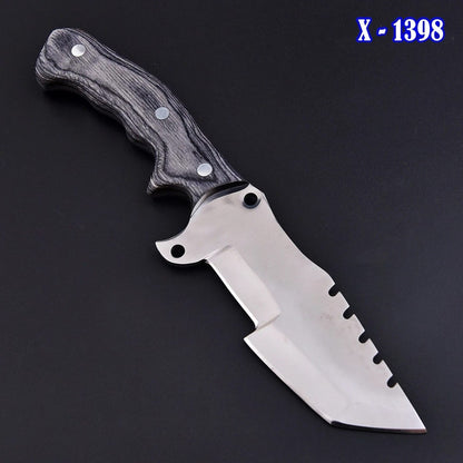Handmade Steel Tactical Tracker Knife with Black Micarta Handle