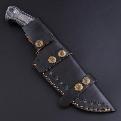 Handmade Steel Tactical Tracker Knife with Black Micarta Handle